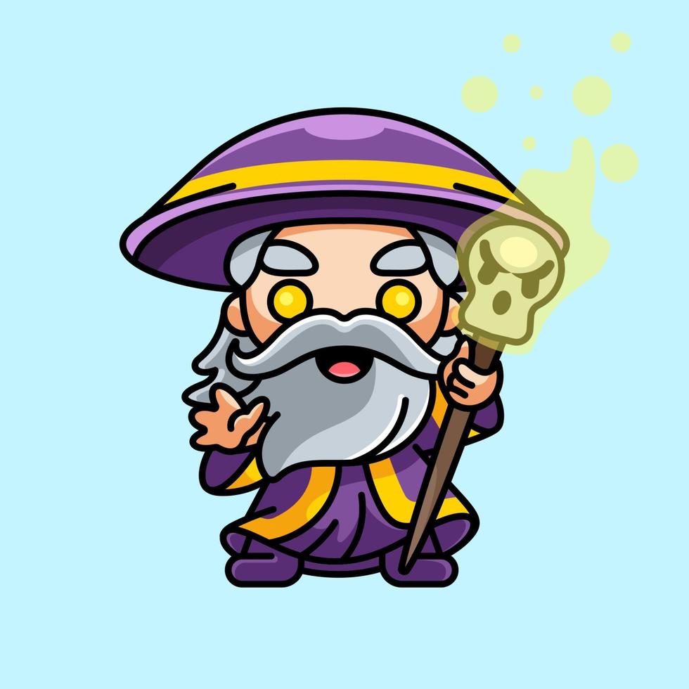 CUTE WIZARD MAGICIAN vector