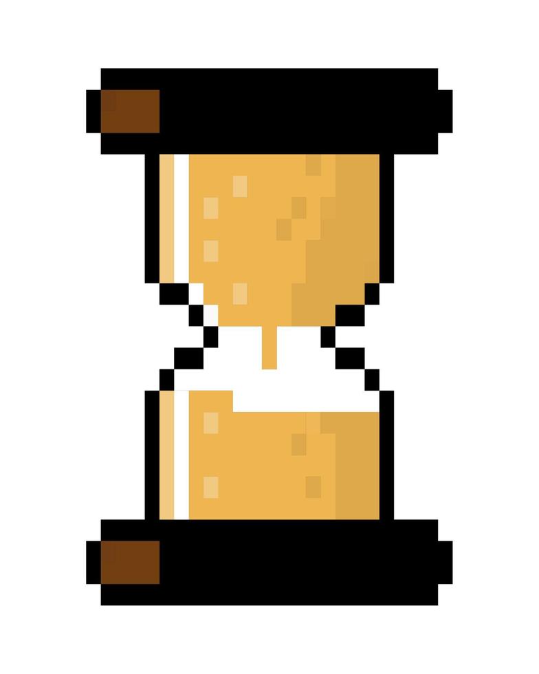 hourglass pixel icon vector