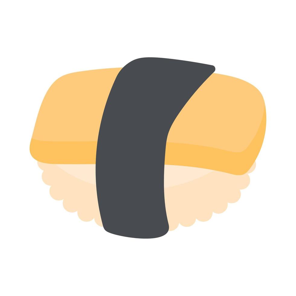 sushi with seaweed vector