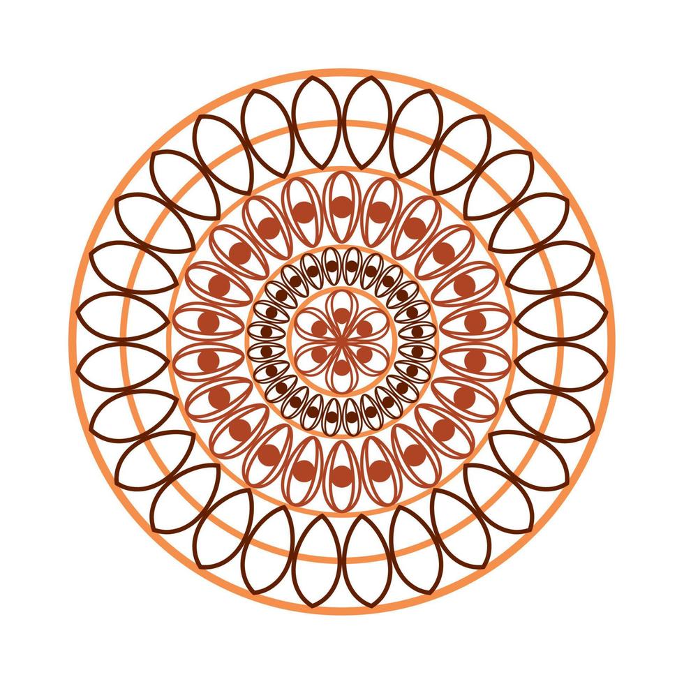 mandala isolated layout vector