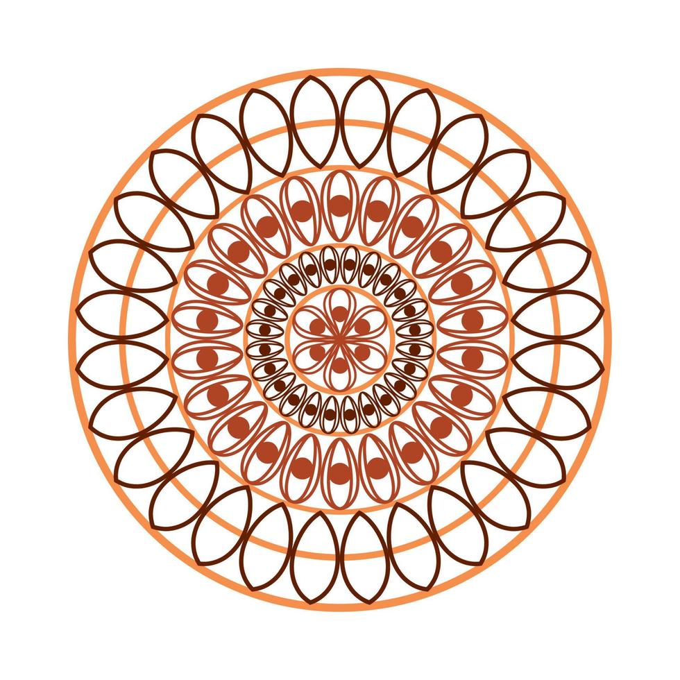 diseño aislado de mandala vector