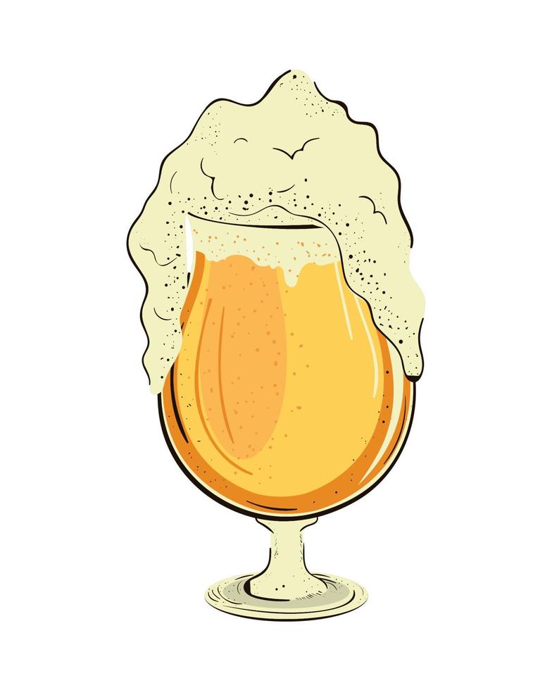 espuma de vaso de cerveza vector