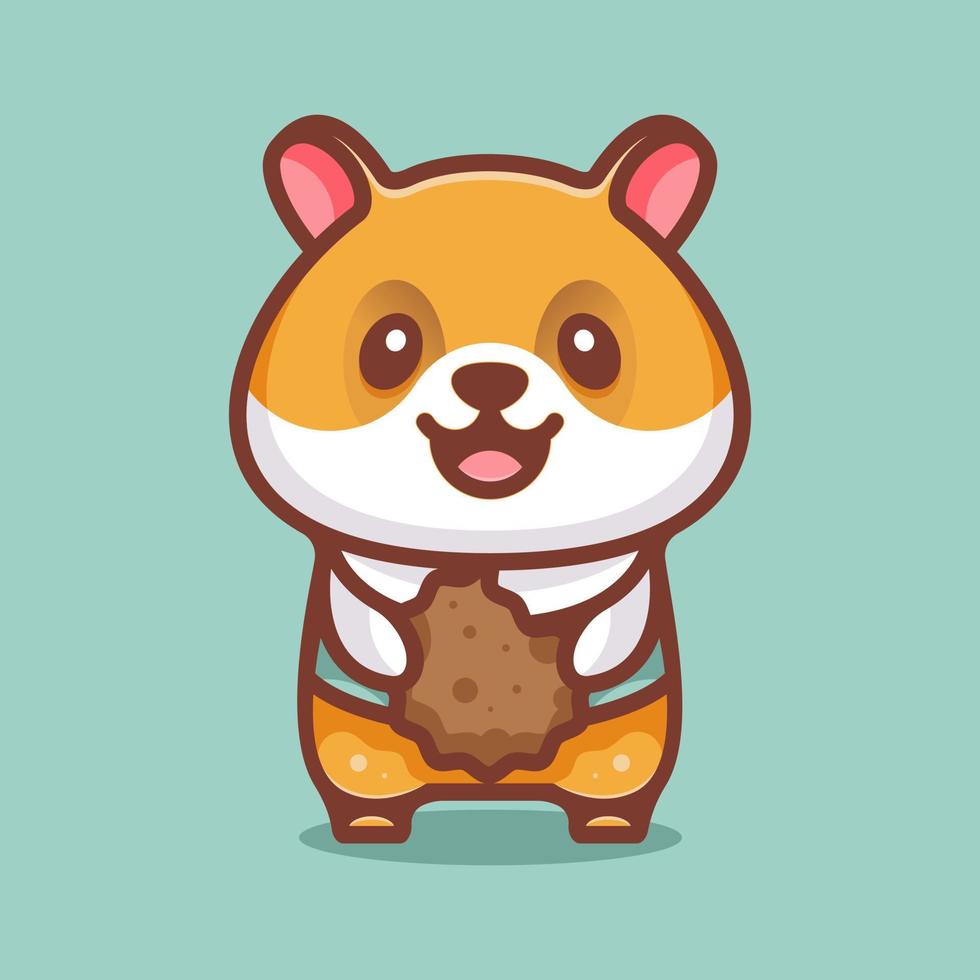 hamster cookies icon logo vector