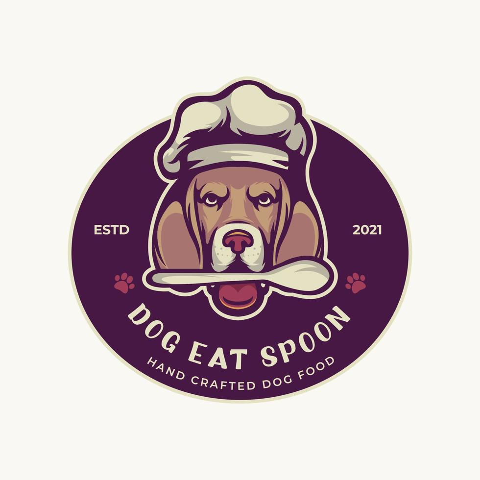 perro come cuchara logo vector