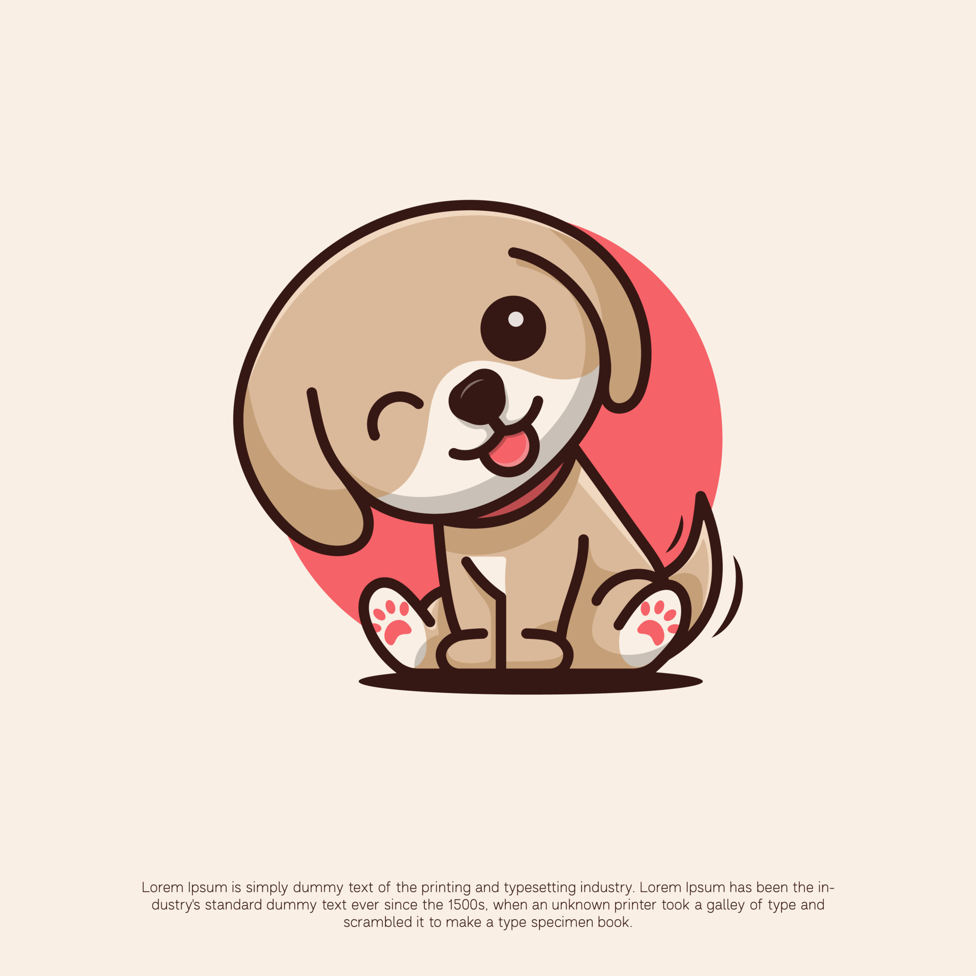 cute dog logo with kawaii style 10962129 Vector Art at Vecteezy
