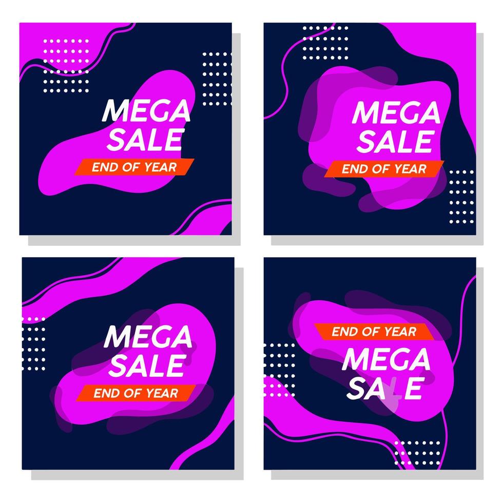 Year End Sale, Colorful Sales Banner Templates, Discount Sale, Sale Promo Card vector