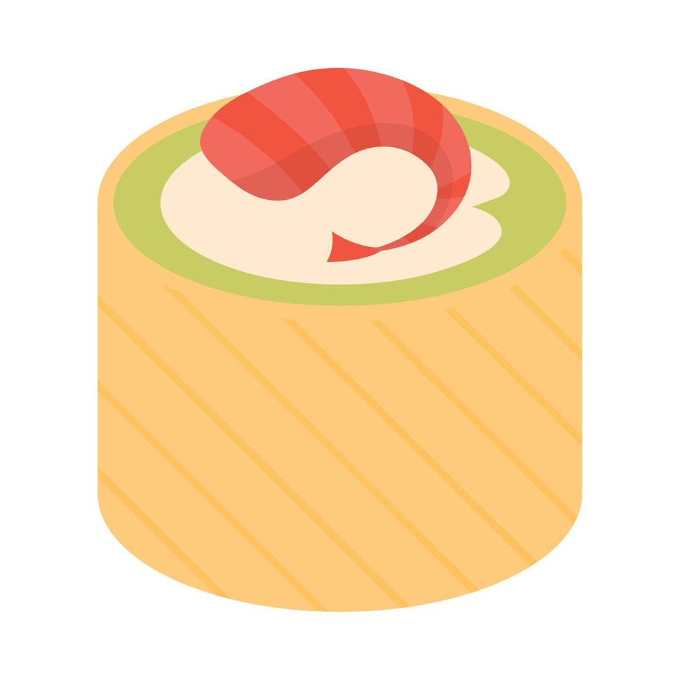 sushi con camarones vector