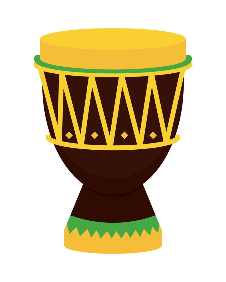 instrumento de tambor africano vector