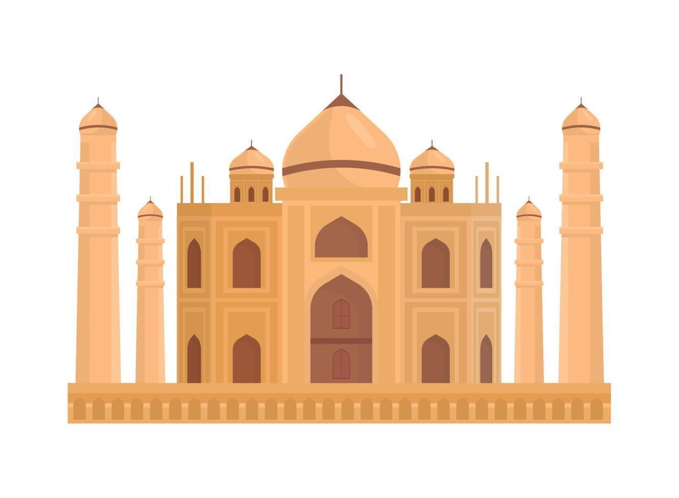 taj mahal landmark vector