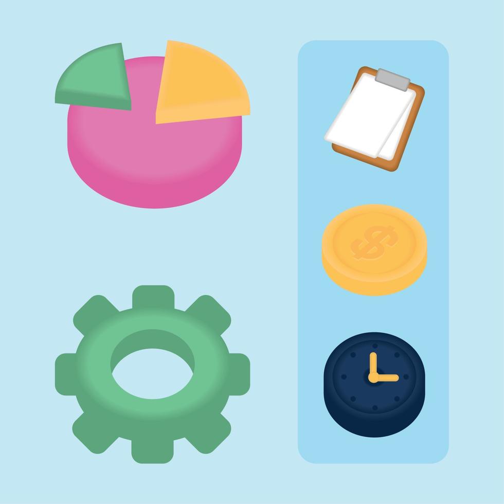 start up icon collection vector