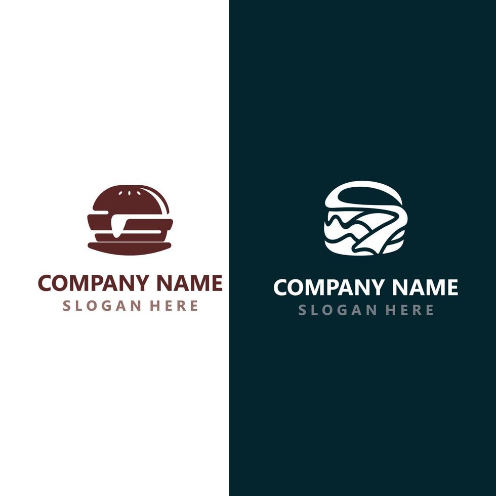 Burger beef logo design restaurant template vector image