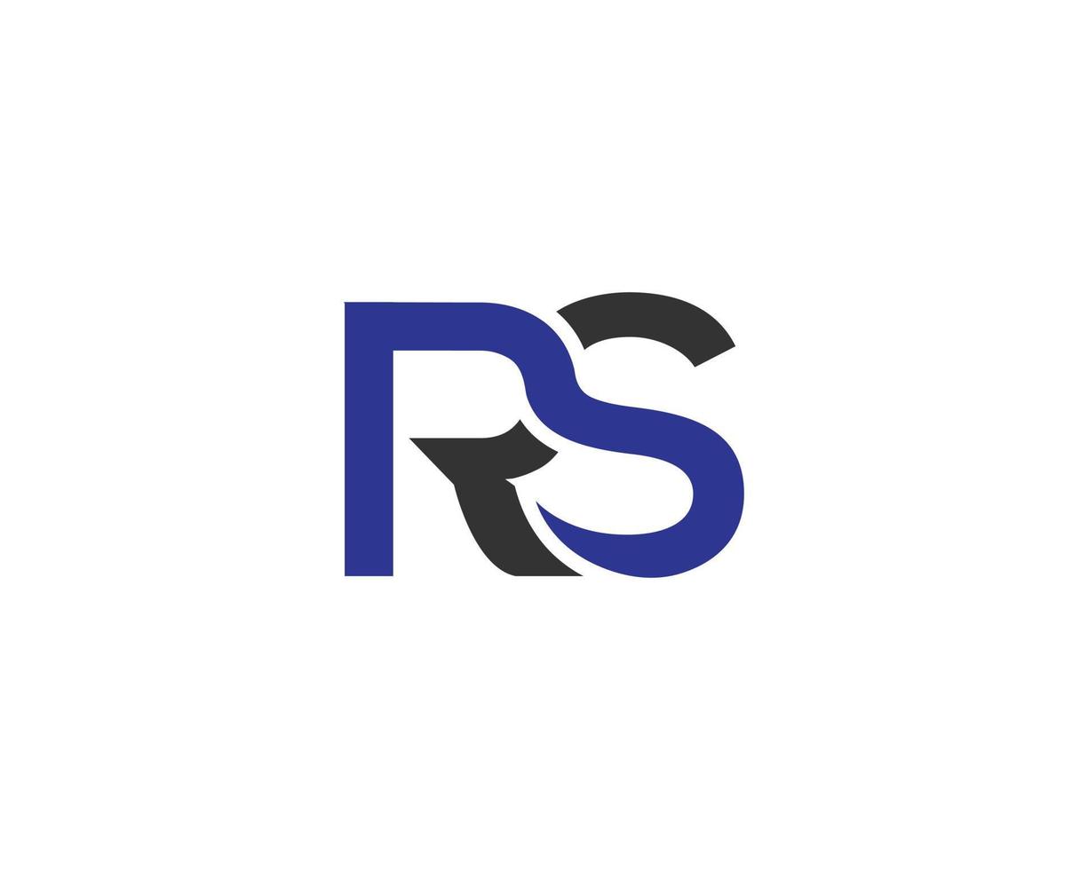 Flat RS Letter Logo Design Icon Modern Vector Concept illustration.