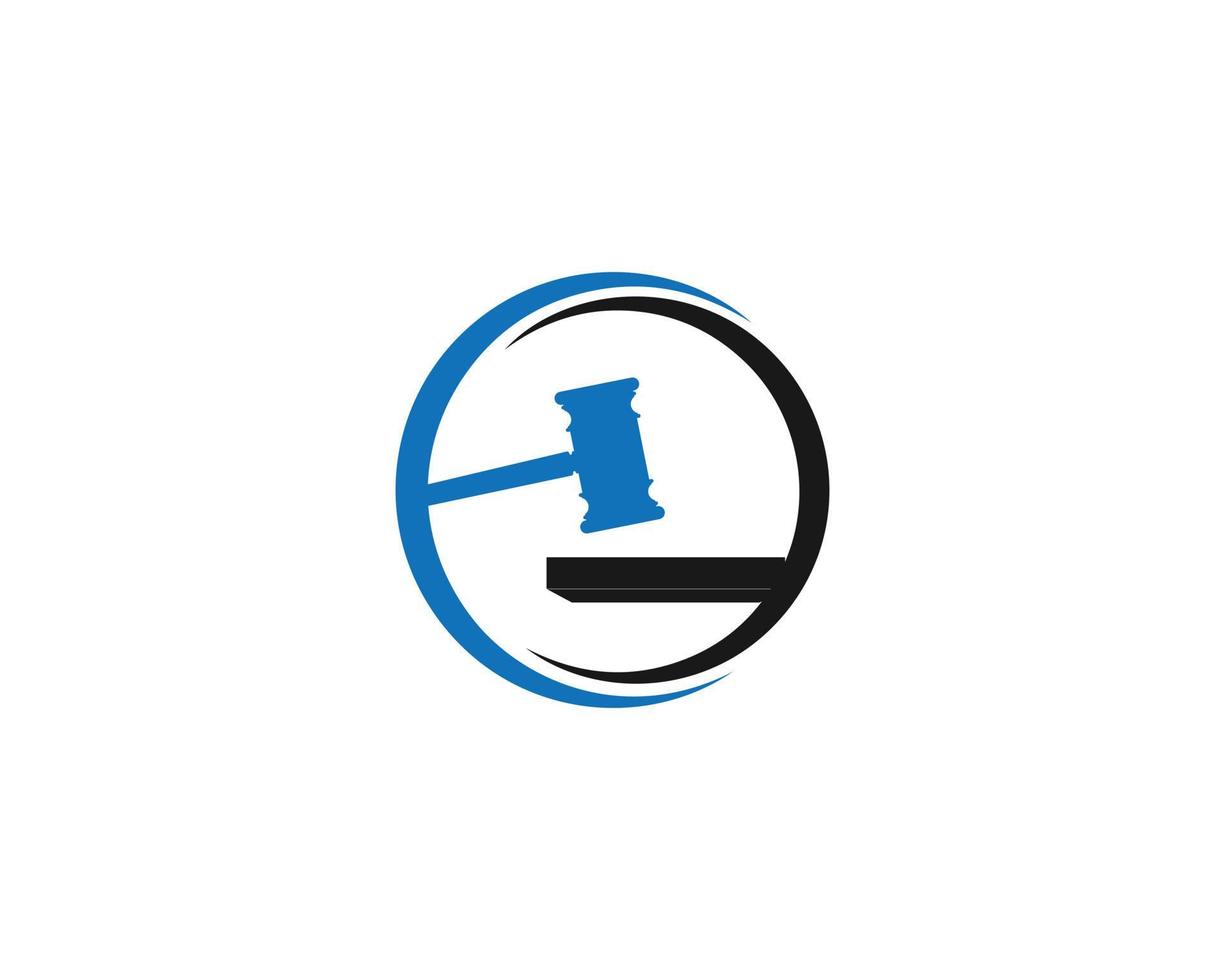 Judge Gavel Law Logo Design Vector Hammer Symbol Template.