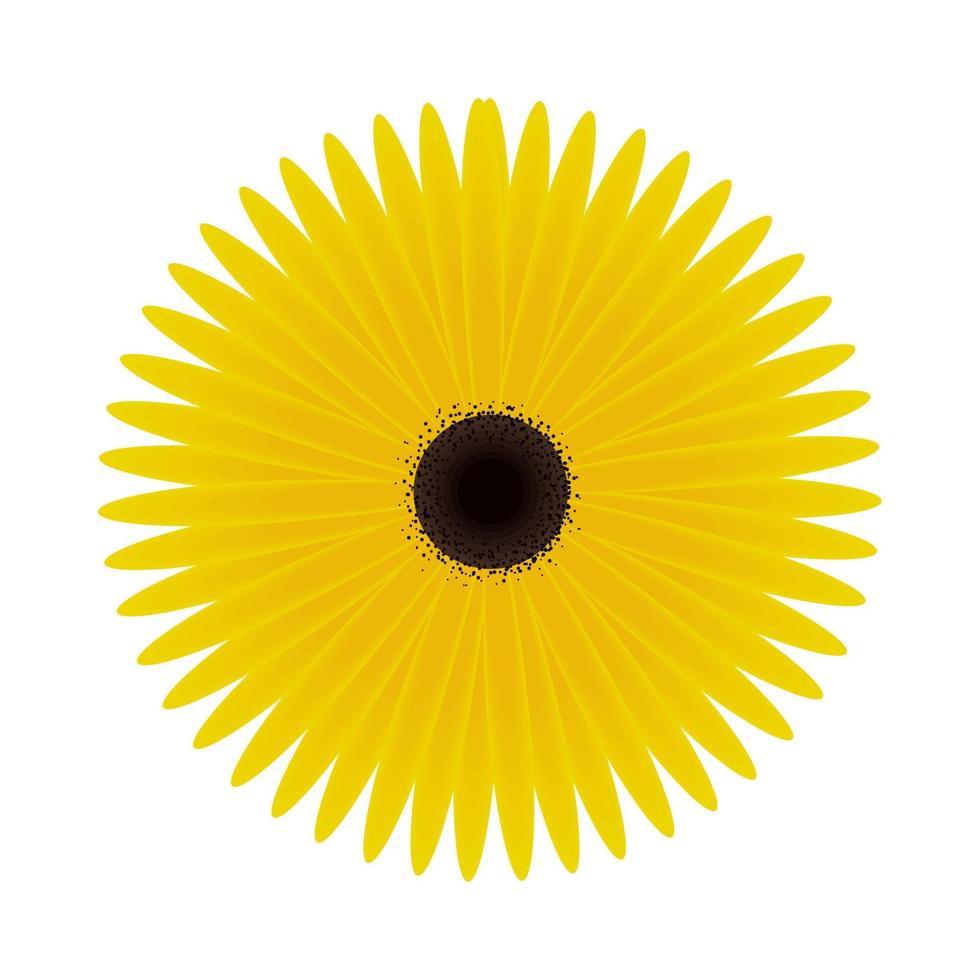 icono de flor amarilla vector