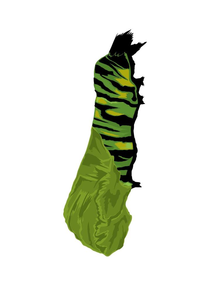 caterpillar in vector style