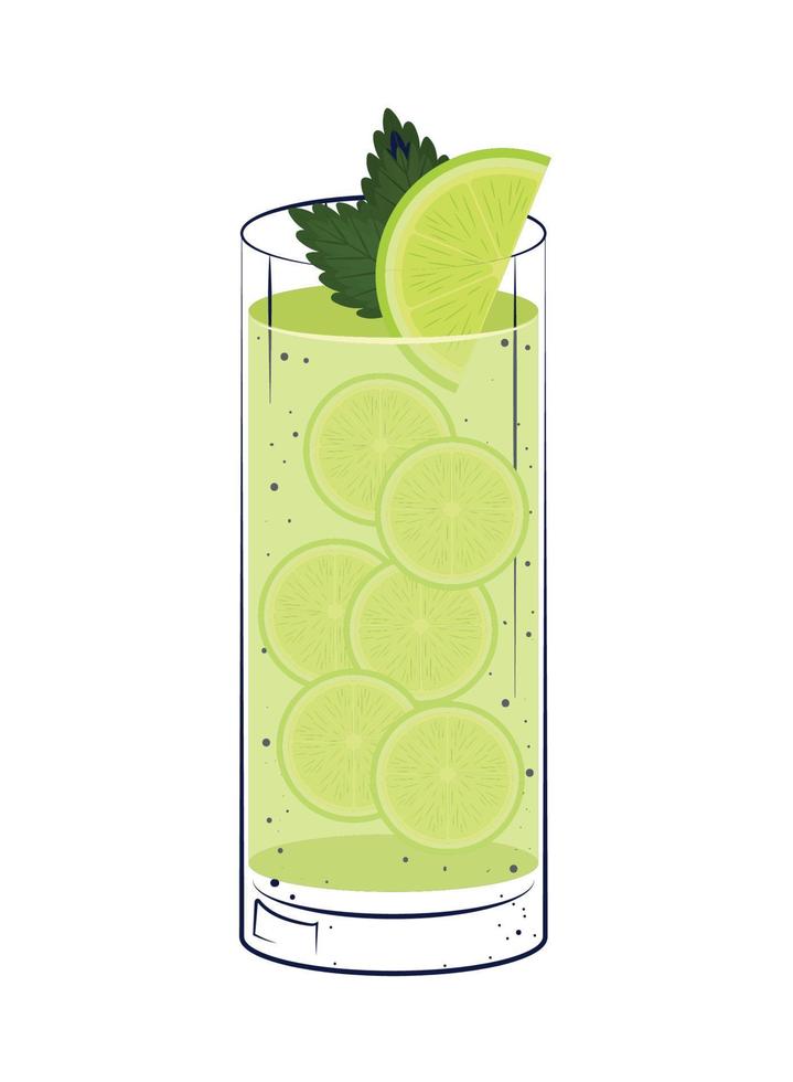 cocktail mojito drink vector