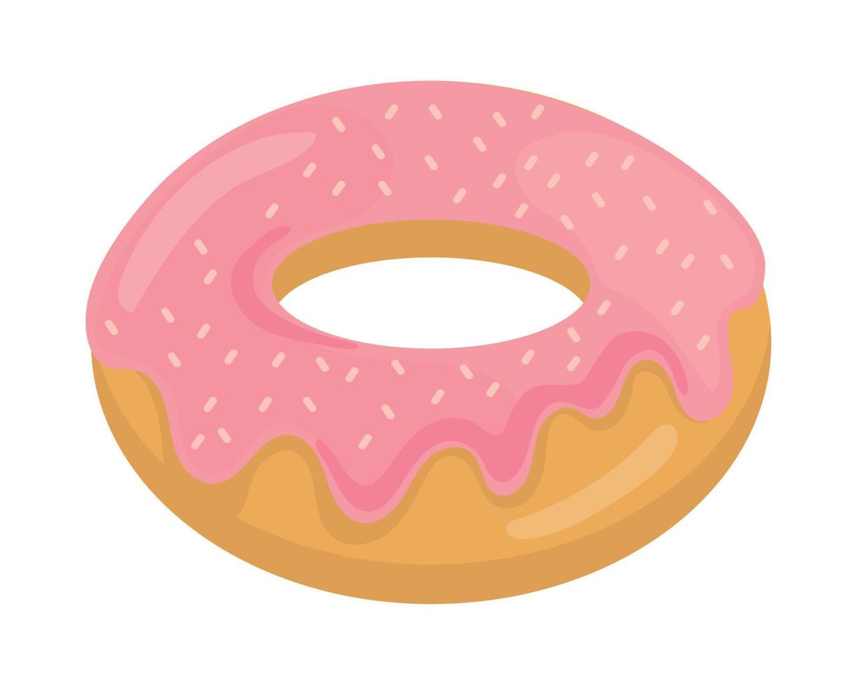 postre donut dulce vector