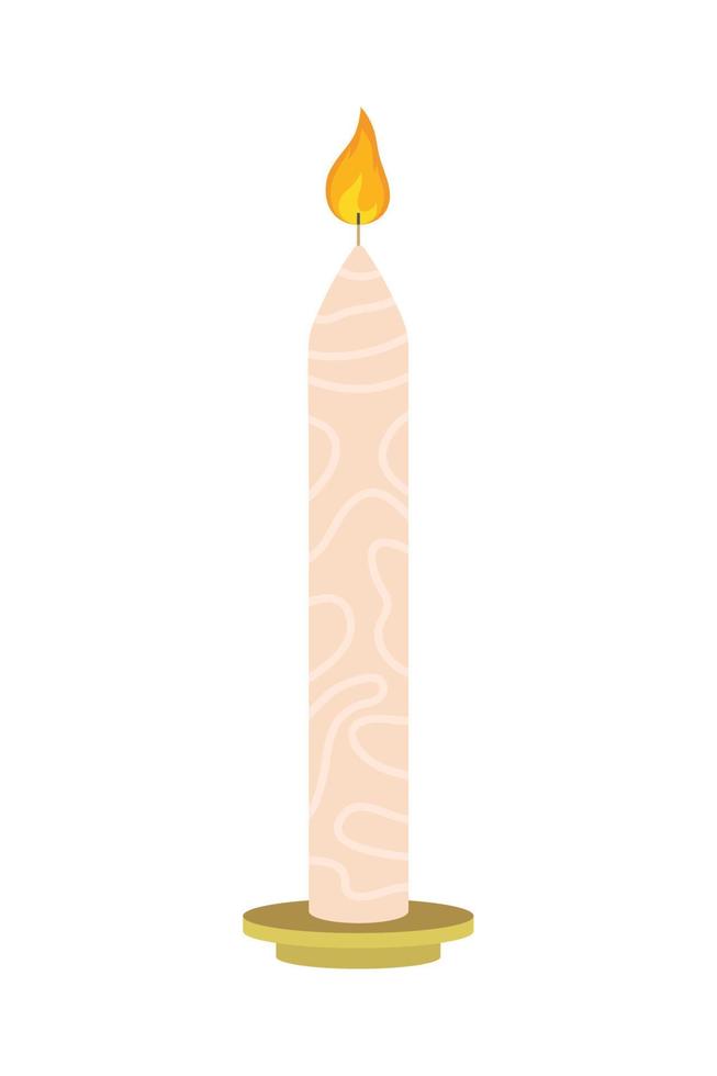 white candle light vector