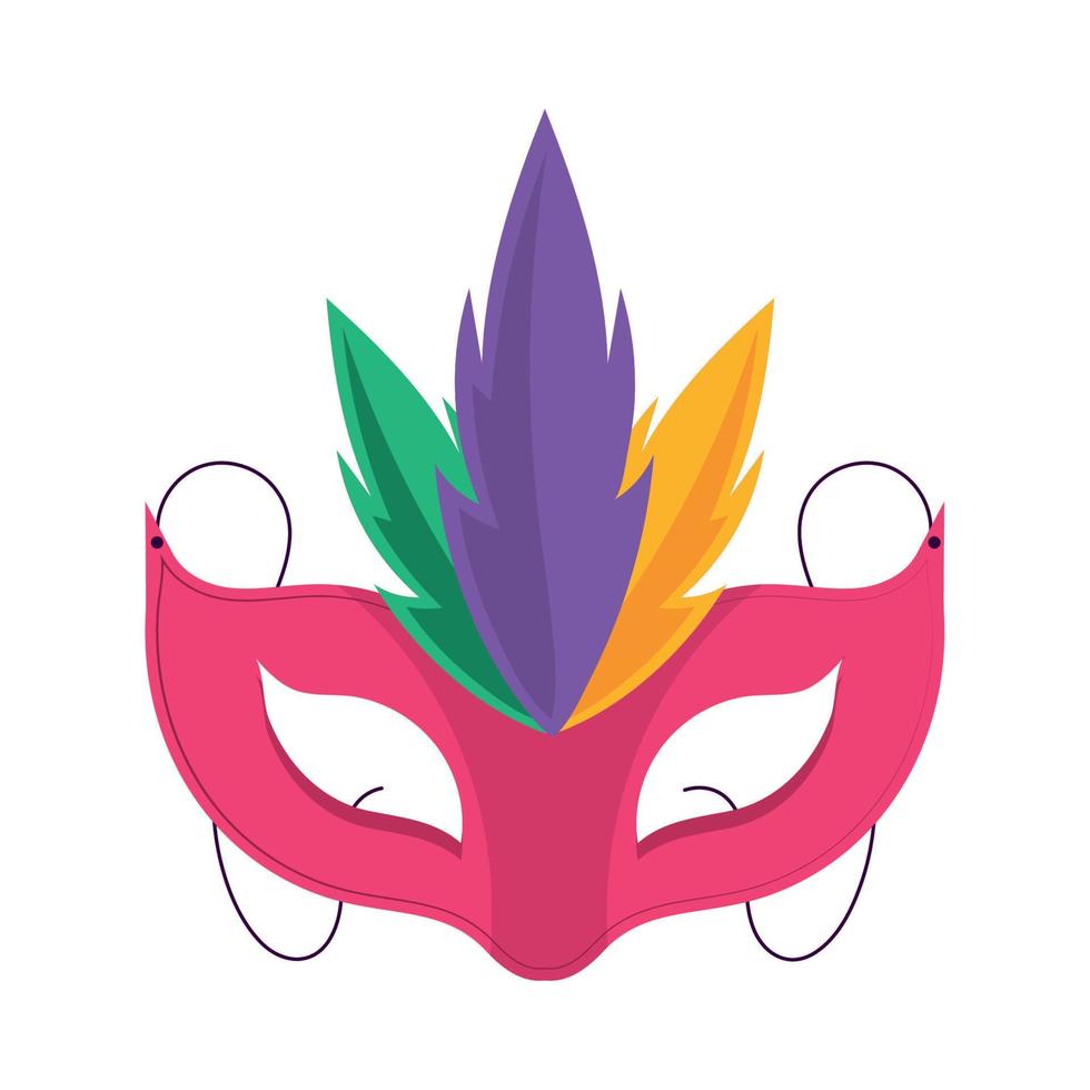 party mask wtih feathers vector