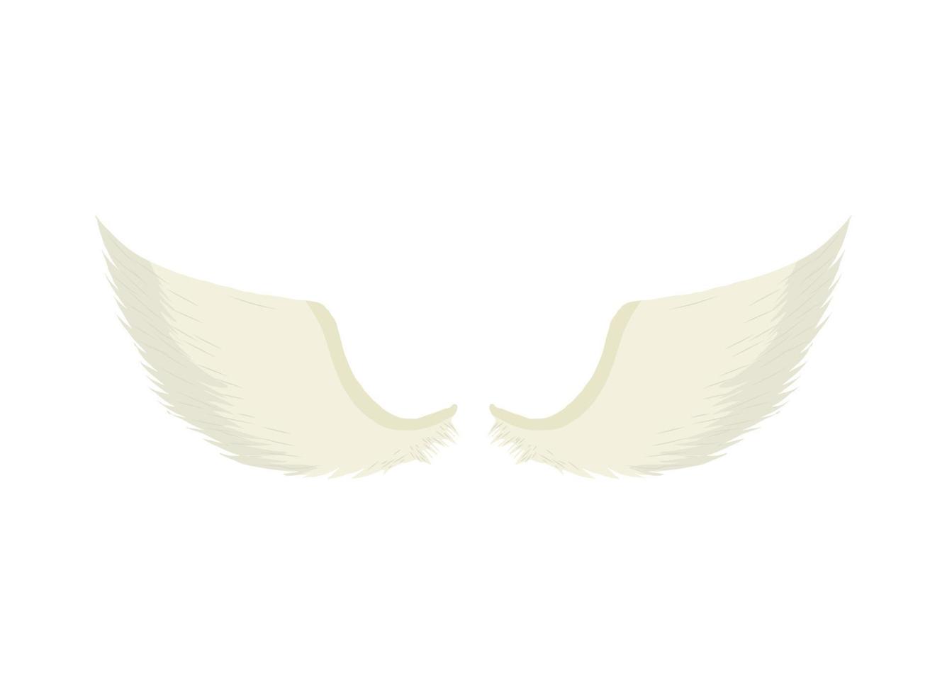 icono plano de alas de ángel vector