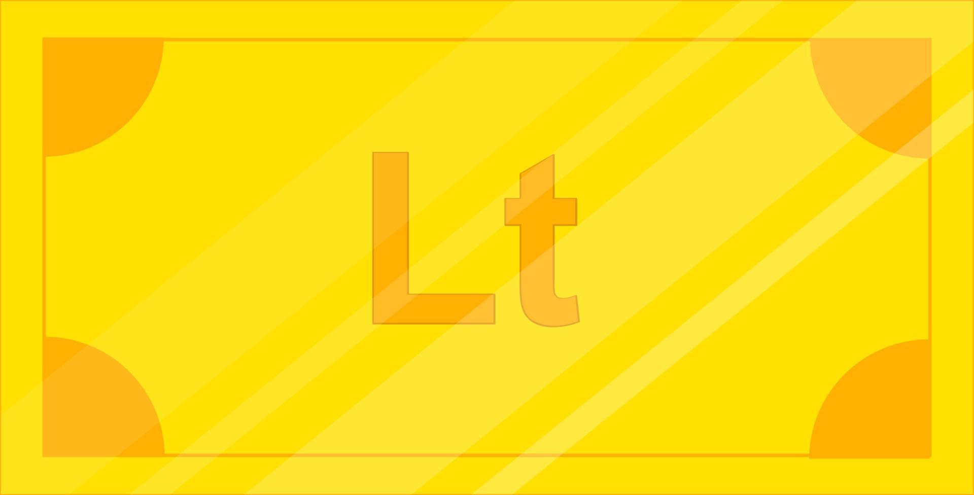 Lithuanian Flag hand drawn,Lithuanian litas hand drawn vector