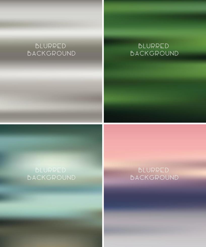 Set of blurred backgrounds vector