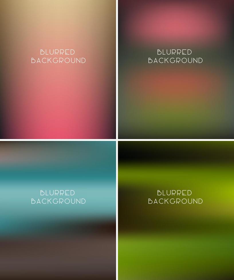 Set of blurred backgrounds vector