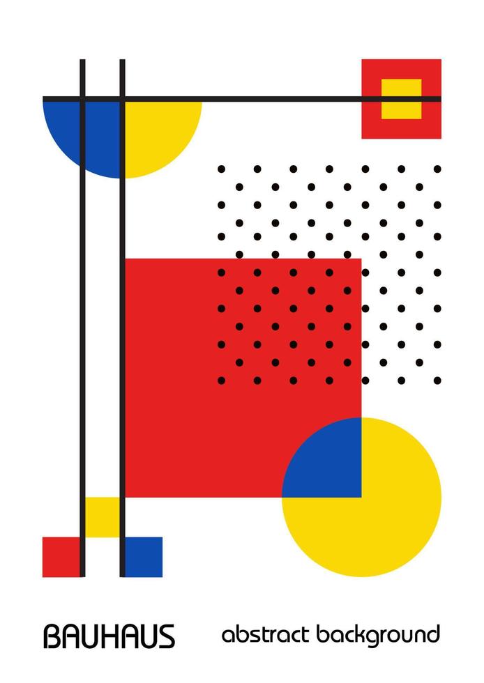 afiches de diseño geométrico mínimos de los años 20, arte mural, plantilla, diseño con elementos de formas primitivas. fondo de patrón retro bauhaus, círculo abstracto vectorial, triángulo y arte de línea cuadrada. vector