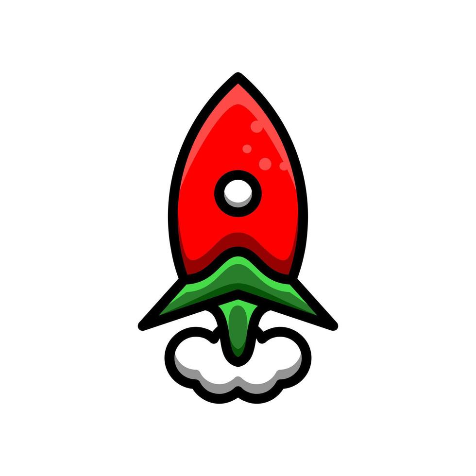 Chili and rocket combinations,in background white ,vector logo design editable vector