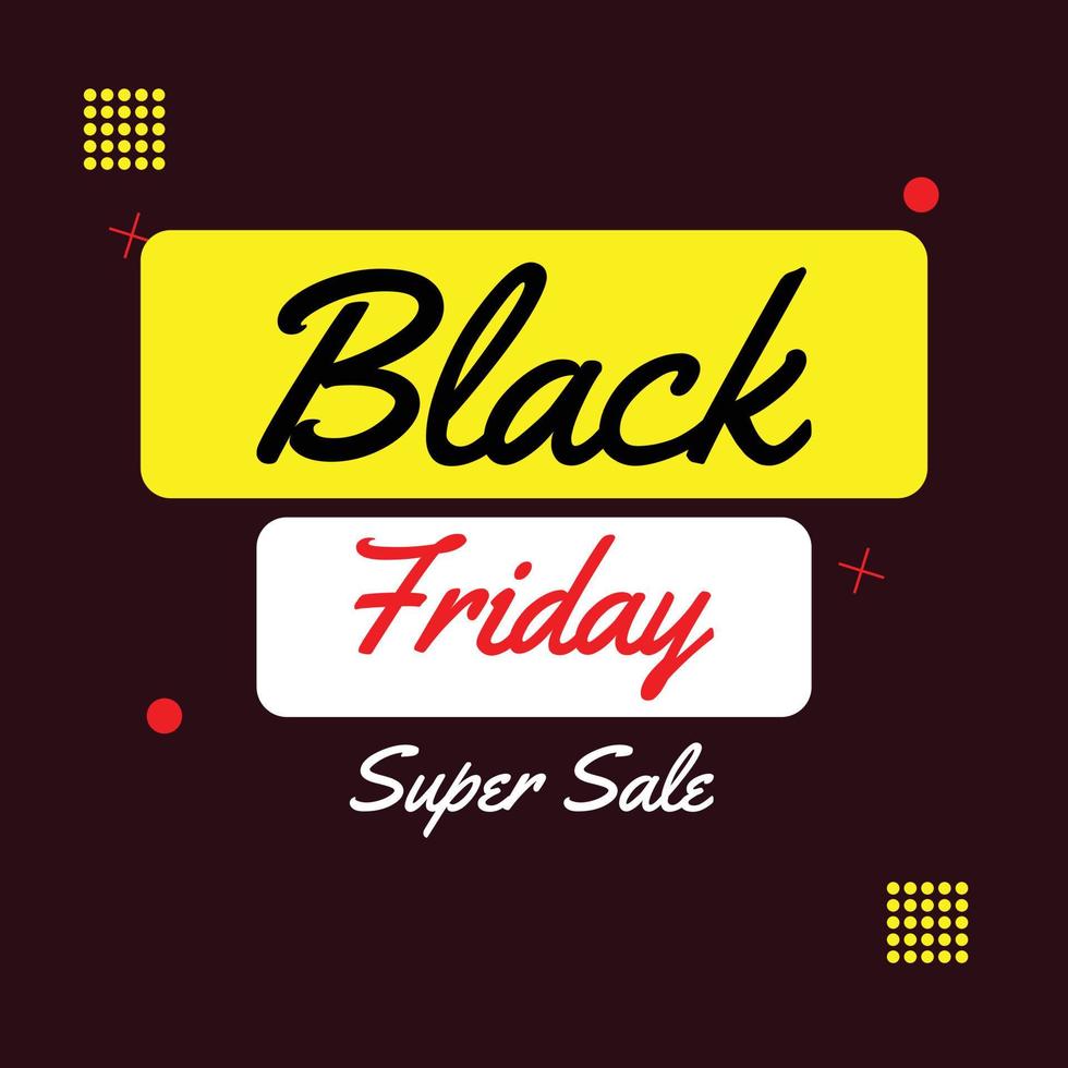 Black Friday sale offer design template. Black Friday social media post design. Black Friday advertising design. Black Friday Promotional design template. vector