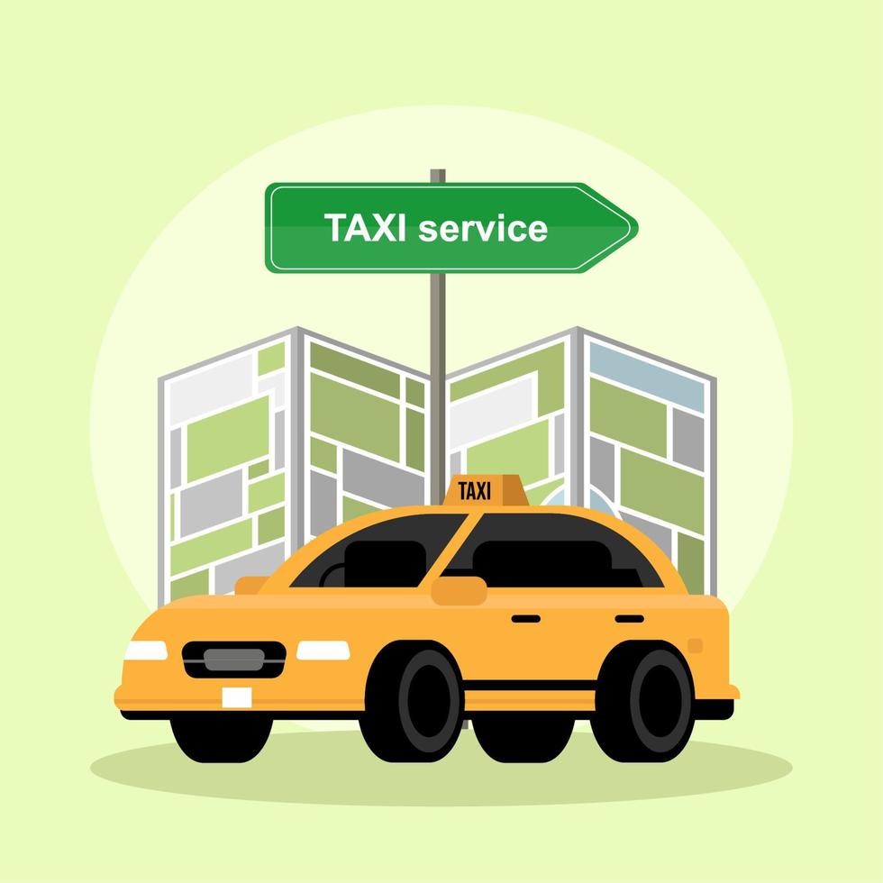 mapa de servicio de taxis vector