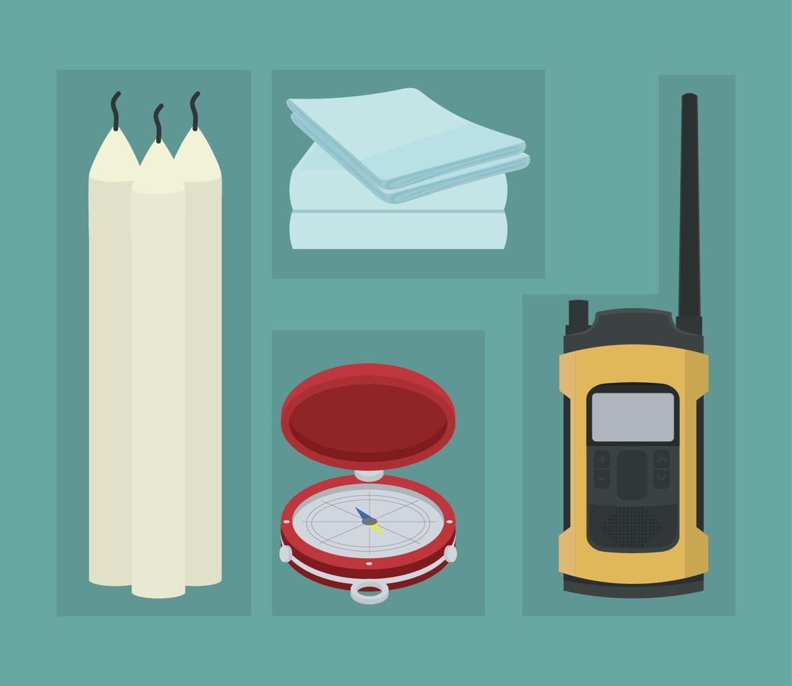 disaster preparedness kit vector