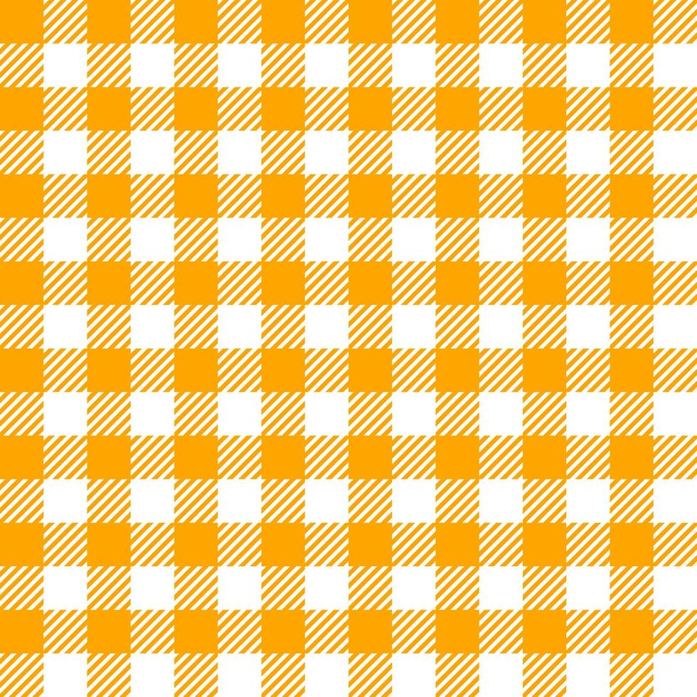 Orange and white checered seamless pattern. Vector illustration.