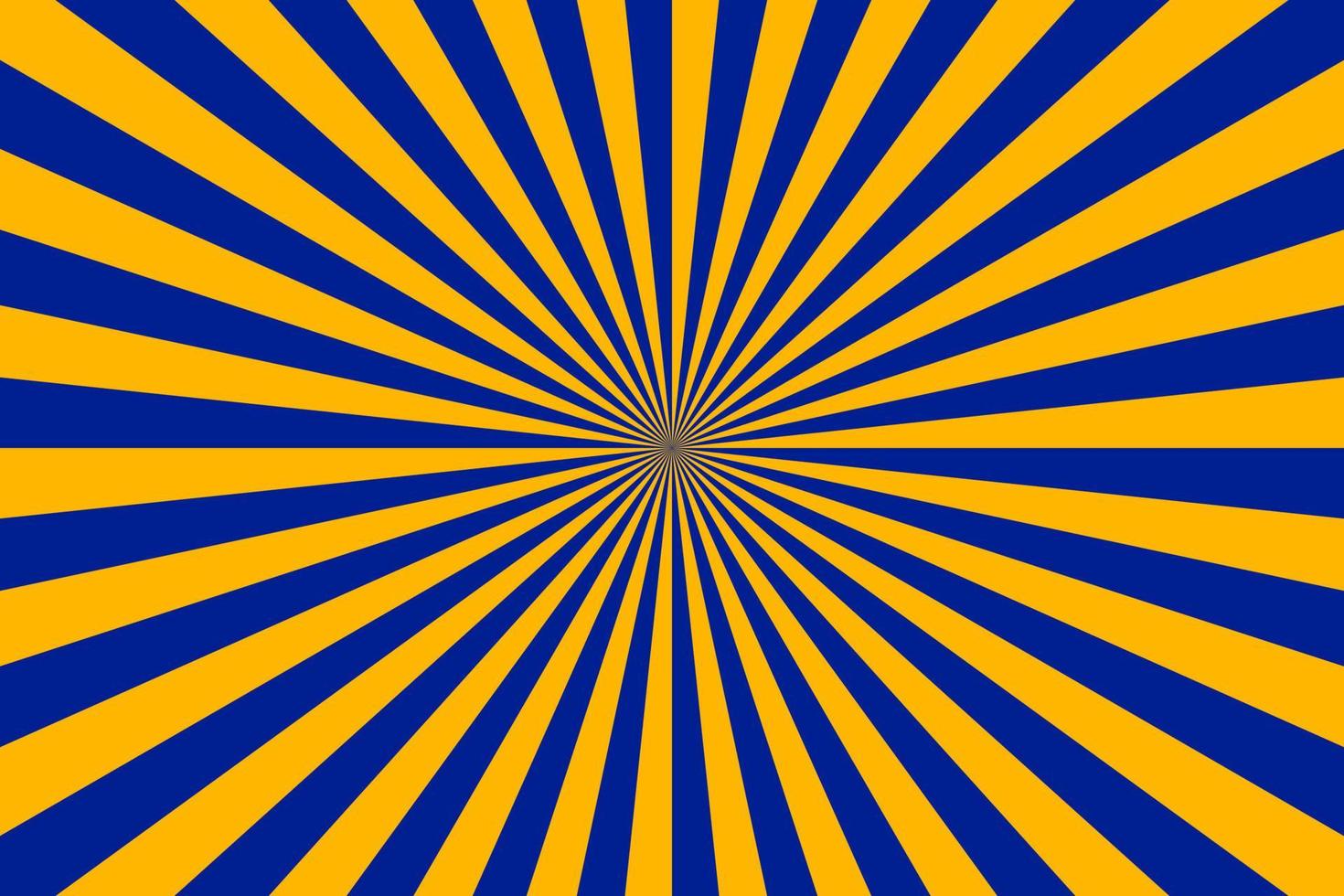 Blue yellow burst background. Rays background in retro style. Vector. vector