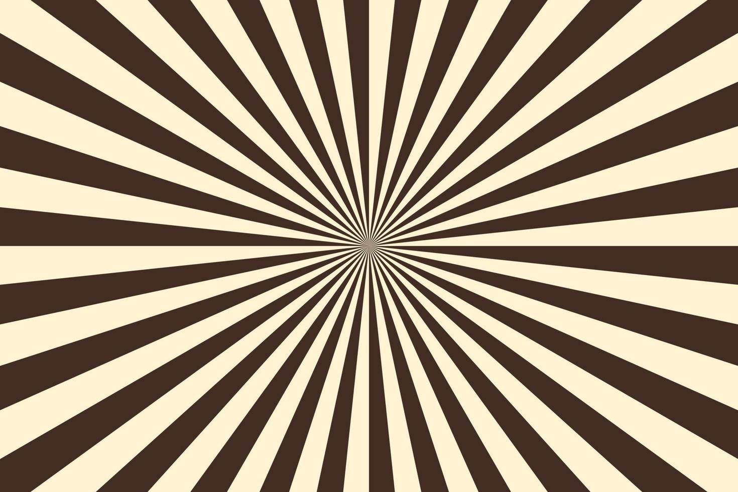 Brown color burst background. Rays background in retro style. Vector. vector