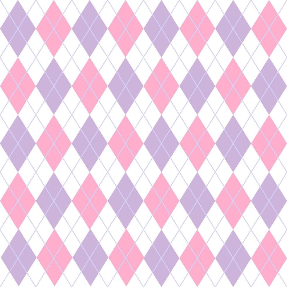 Argyle pattern seamless background. Vector illustration.