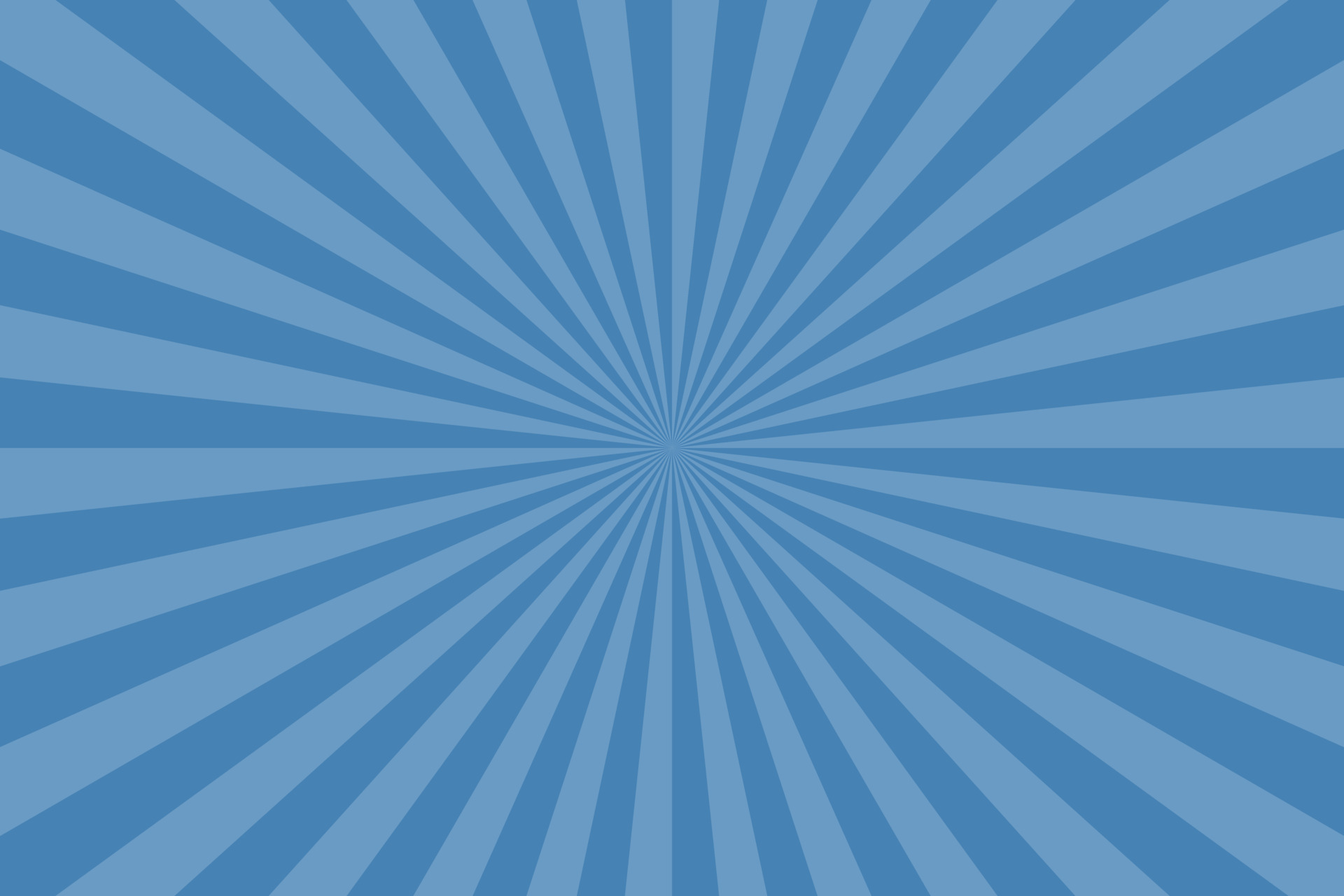 Blue color burst background. Rays background in retro style. Vector