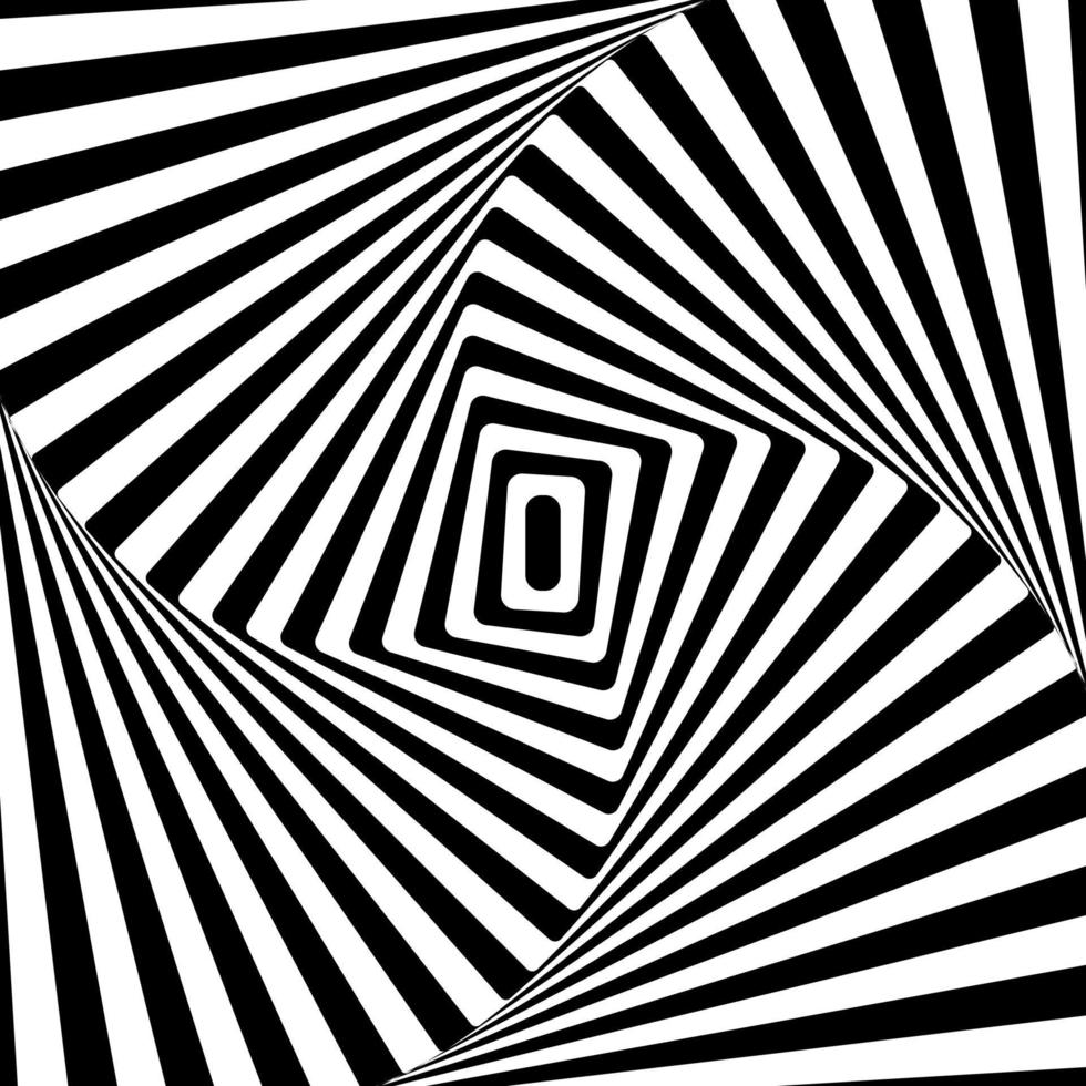 fondo rayado abstracto blanco negro. arte óptico. vector. vector