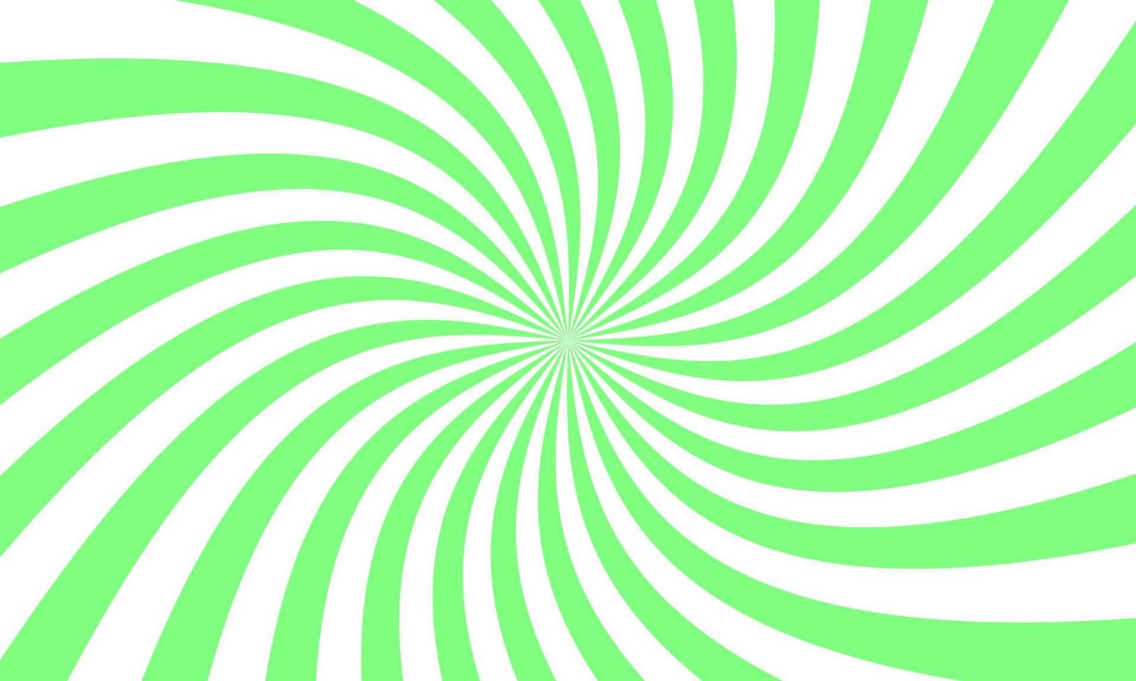 Green white rays background in retro style. Vector. vector