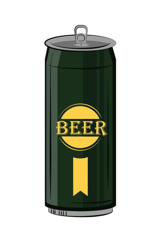 canned beer drink vector