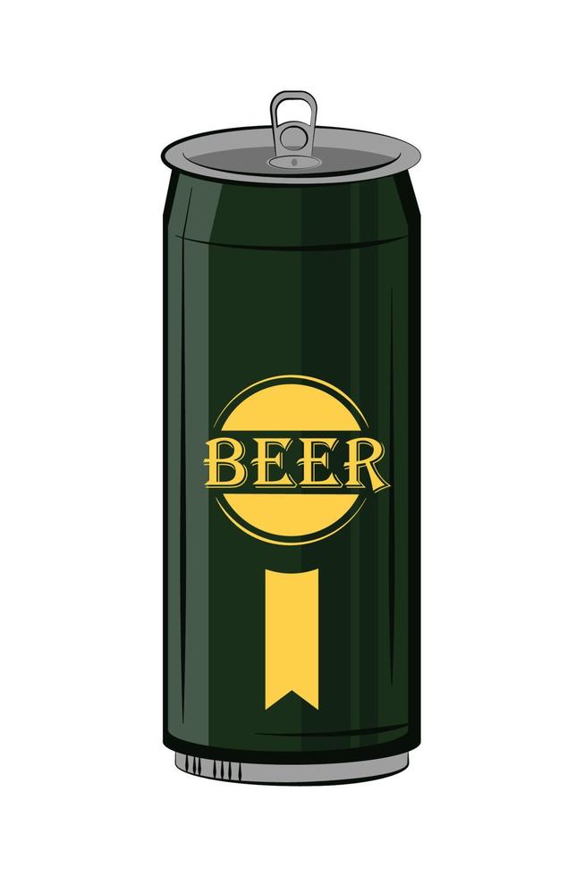 bebida de cerveza enlatada vector