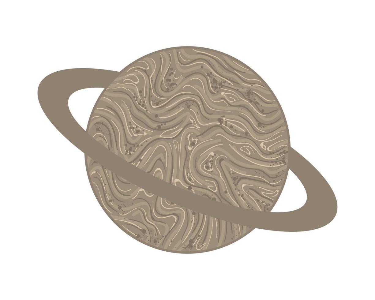 space planet saturn isolated icon vector