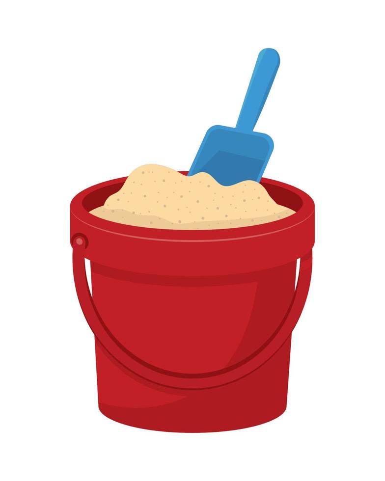 sand bucket toy vector
