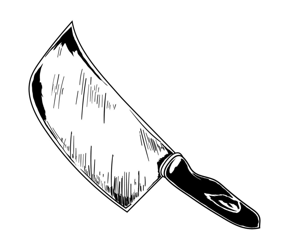 cleaver knife icon vector