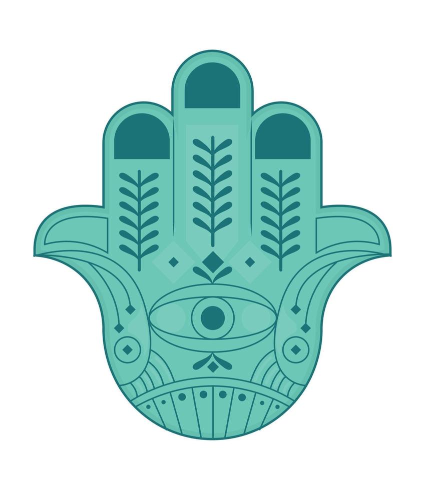 indian hamsa amulet vector