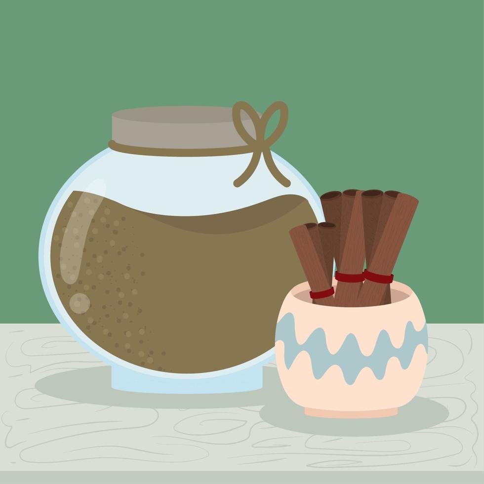 cinnamon sticks and scent vector