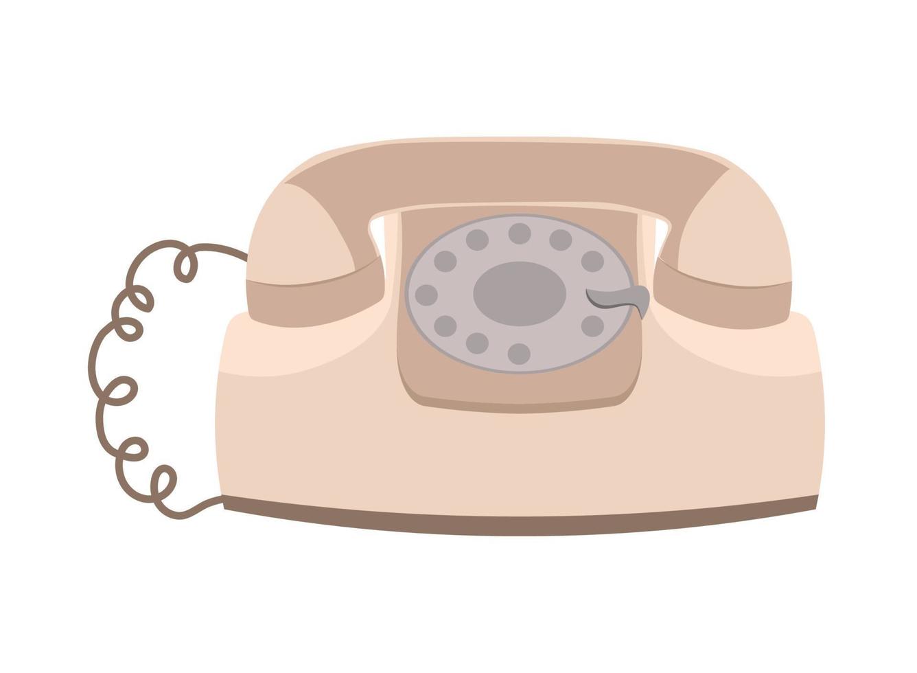 telefono antiguo retro vector