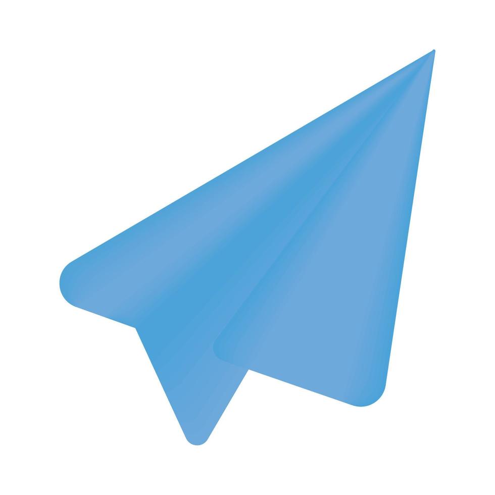 icono de avion de papel vector