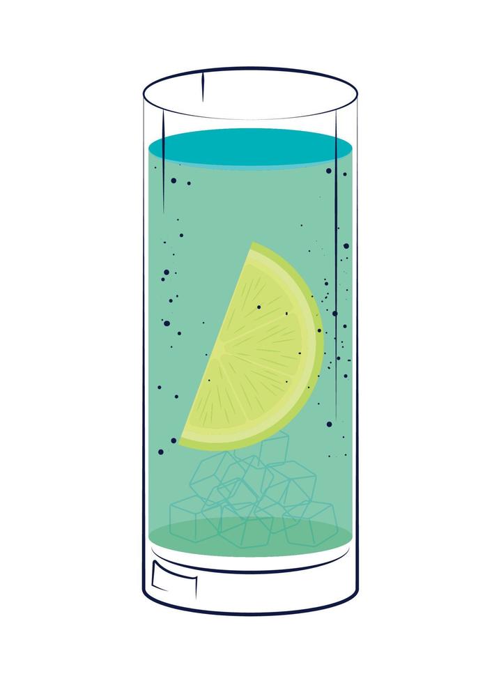 cocktail slice lime vector