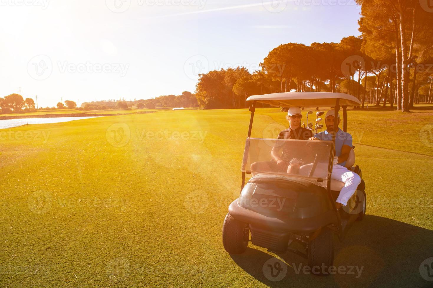 couple in buggy cart photo